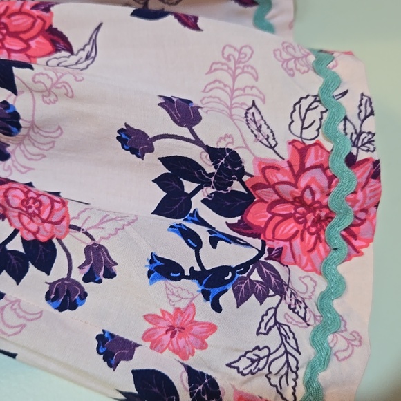 Matilda‎ Jane Girls Sz 4 Tunic Top Shirt Pink Floral Ruffle Cottagecore Belled - Picture 4 of 7